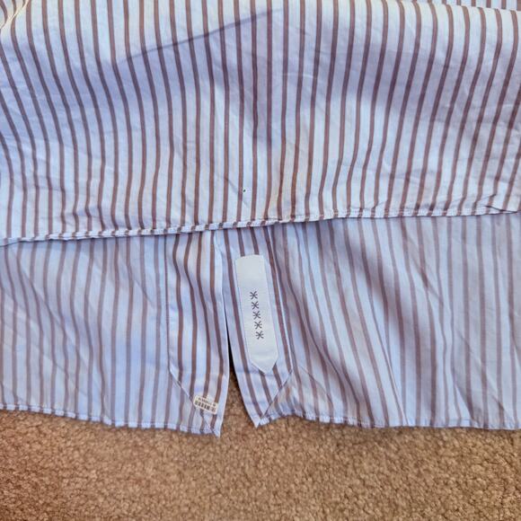 Ermenegildo Zegna Striped 100% Cotton Regular Fit Button-Down Shirt Men’s 18/46 - Picture 8 of 9